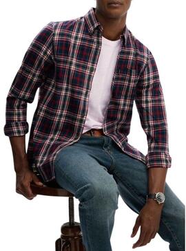 Camicia Superdry Vintage Check a quadretti blu navy per uomo