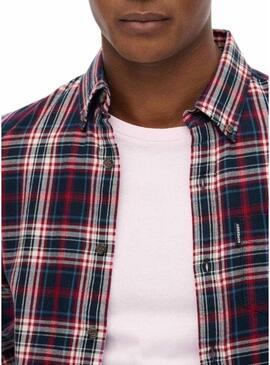 Camicia Superdry Vintage Check a quadretti blu navy per uomo