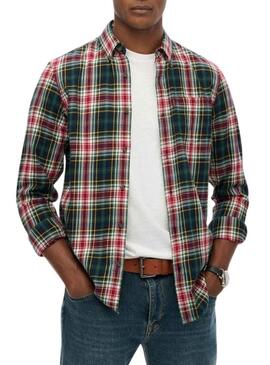 Camicia Superdry Vintage Check a quadretti verde per uomo