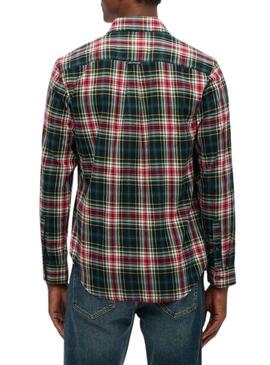 Camicia Superdry Vintage Check a quadretti verde per uomo