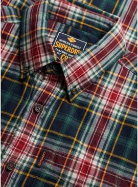 Camicia Superdry Vintage Check a quadretti verde per uomo