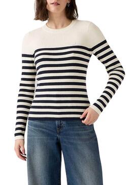 Maglia Levis Adrienne a righe bianco e blu per donna.