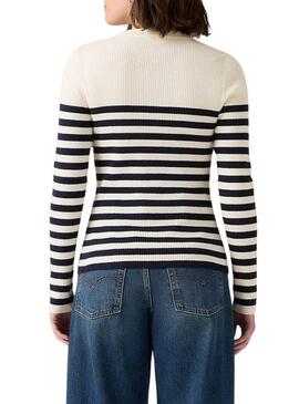 Maglia Levis Adrienne a righe bianco e blu per donna.