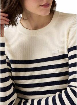 Maglia Levis Adrienne a righe bianco e blu per donna.