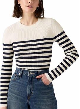 Maglia Levis Adrienne a righe bianco e blu per donna.