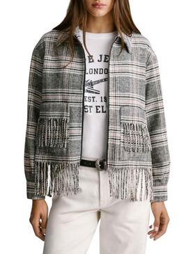 Giacca Pepe Jeans Talani grigia e rosa per donna