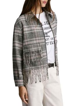Giacca Pepe Jeans Talani grigia e rosa per donna
