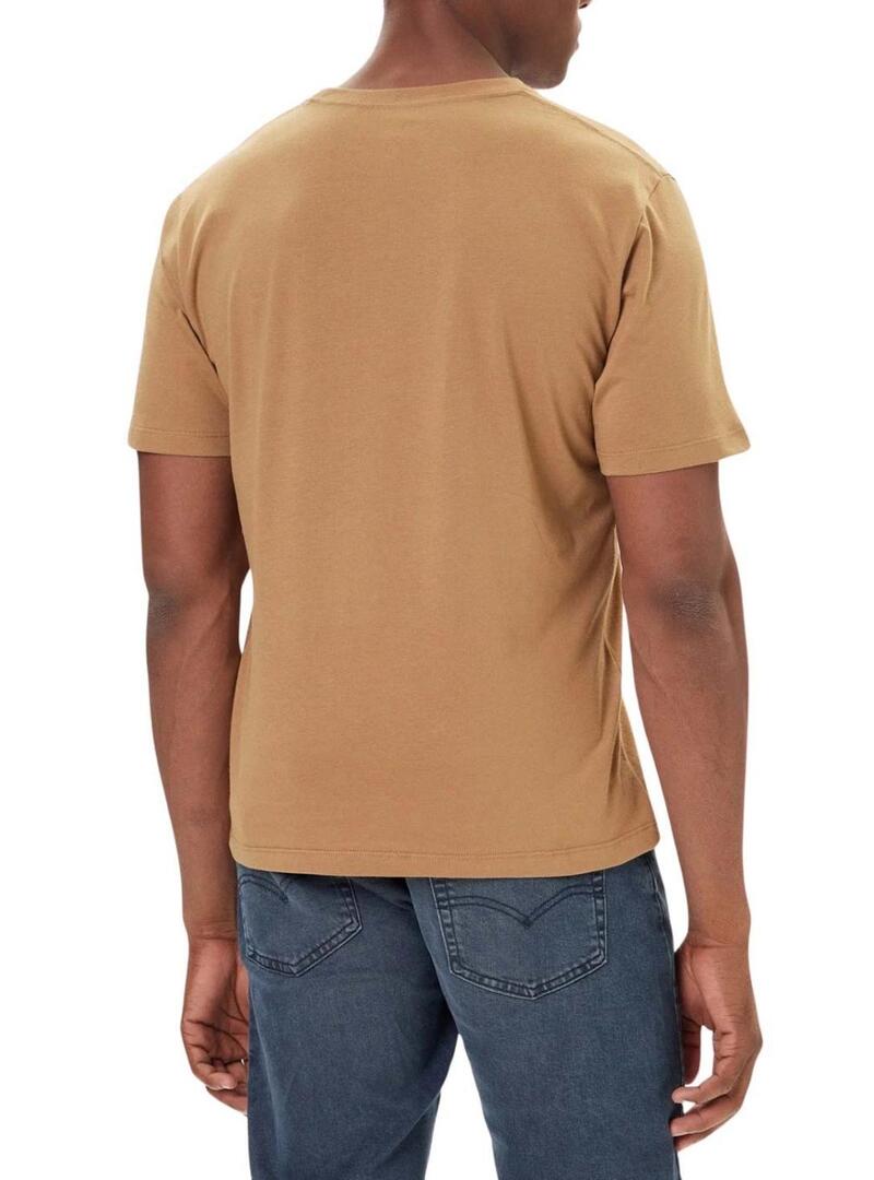 Maglietta Pepe Jeans Eggo cammello per uomo