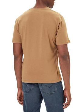 Maglietta Pepe Jeans Eggo cammello per uomo