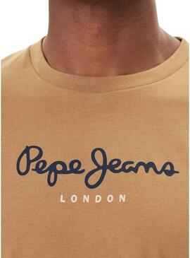 Maglietta Pepe Jeans Eggo cammello per uomo