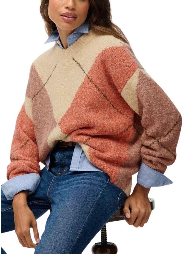 Maglia Superdry Argyle multicolore per donna