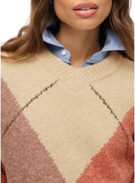 Maglia Superdry Argyle multicolore per donna