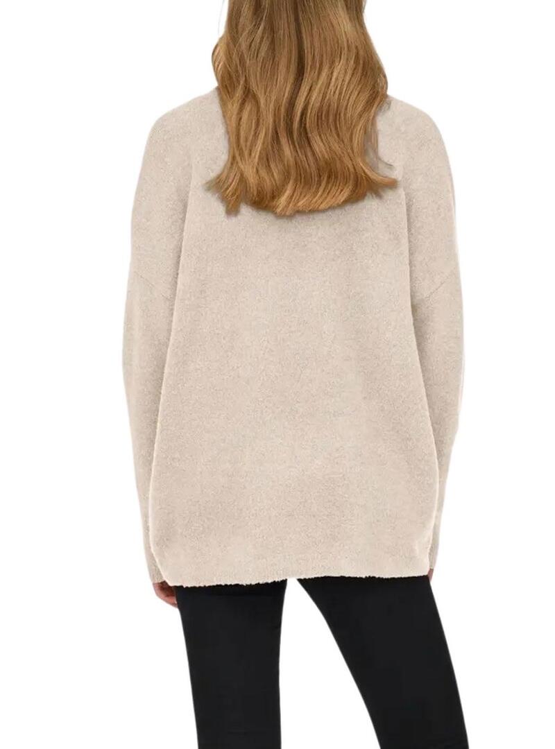 Maglia a maglia Only Talio beige per donna