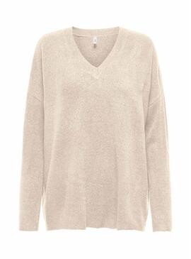 Maglia a maglia Only Talio beige per donna