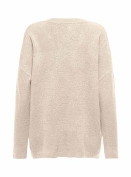 Maglia a maglia Only Talio beige per donna