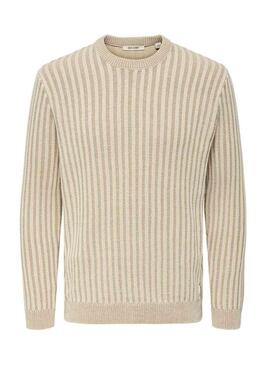 Maglia Only and Sons Brant beige per uomo