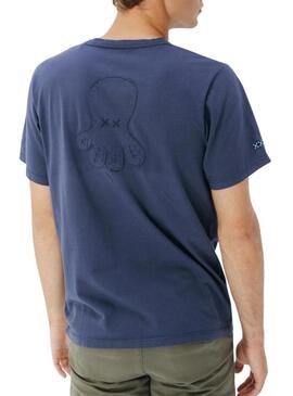 Maglietta El Pulpo logo blu per uomo