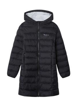 Giacca Pepe Jeans imbottita Dahlia nera per bambina