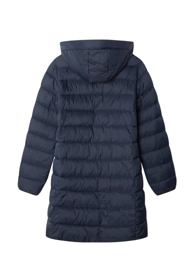 Cappotto Pepe Jeans imbottito blu scuro per bambina