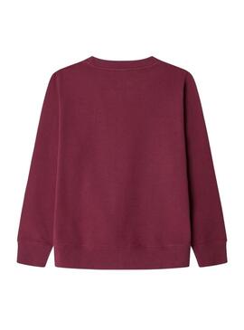 Felpa Pepe Jeans Art bordeaux per bambino