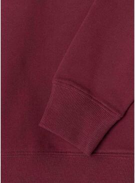 Felpa Pepe Jeans Art bordeaux per bambino