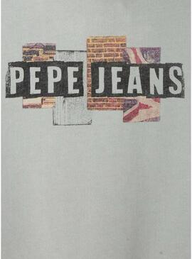 Felpa Pepe Jeans Felder grigia per bambino