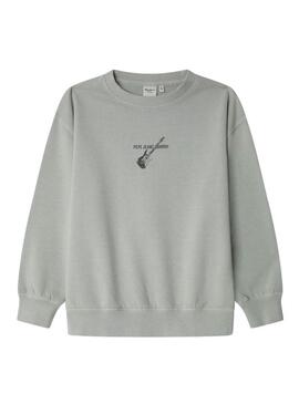Felpa Pepe Jeans Gyo grigia per bambino