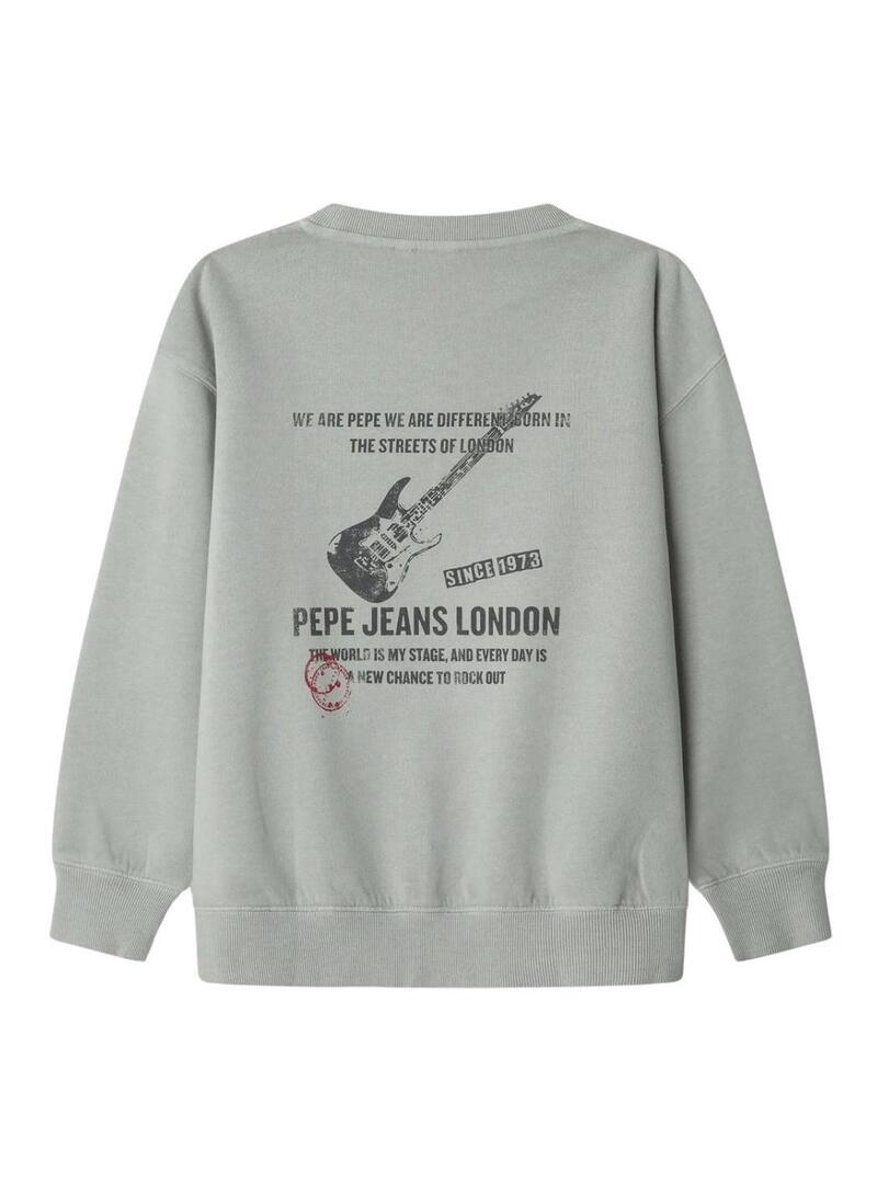 Felpa Pepe Jeans Gyo grigia per bambino
