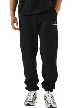 Progetto Jogger x Paris in cotone nero per uomo.