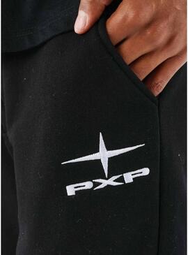 Progetto Jogger x Paris in cotone nero per uomo.