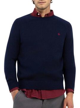 Maglia in lana merino blu El Ganso per uomo