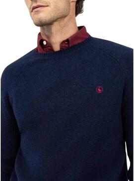 Maglia in lana merino blu El Ganso per uomo