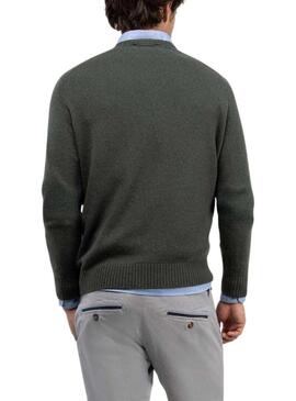 Maglia El Ganso in lana merino verde per uomo