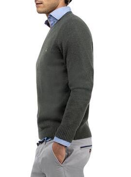 Maglia El Ganso in lana merino verde per uomo