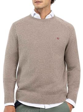 Maglione El Ganso in lana merino beige per uomo