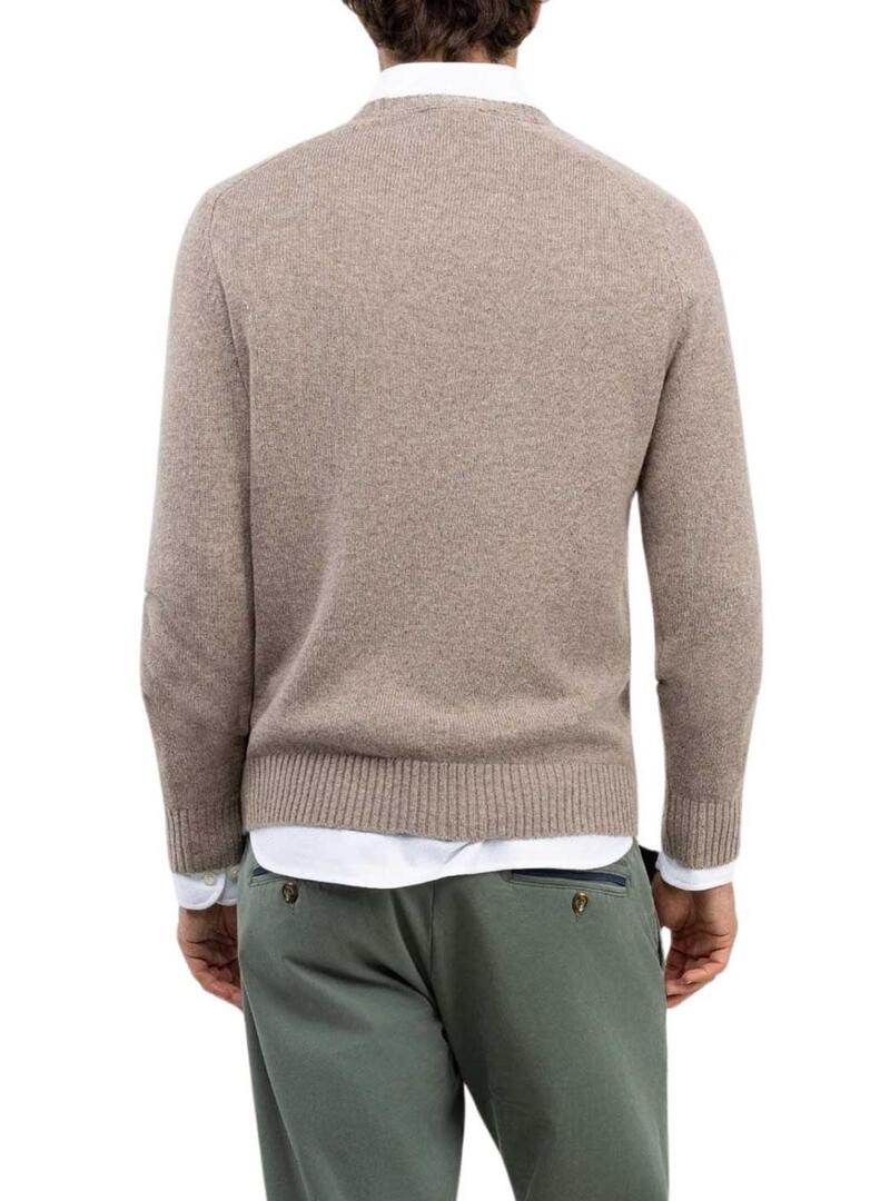 Maglione El Ganso in lana merino beige per uomo
