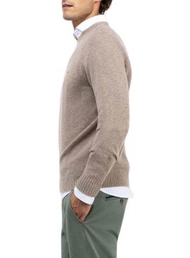Maglione El Ganso in lana merino beige per uomo