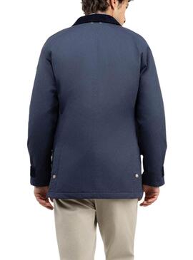 Parka El Ganso collo in velluto a coste blu navy per uomo.
