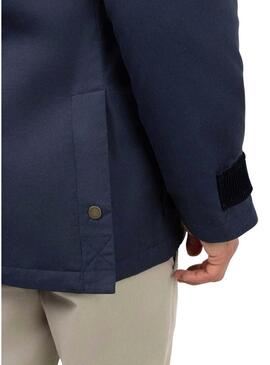 Parka El Ganso collo in velluto a coste blu navy per uomo.