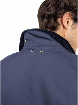 Parka El Ganso collo in velluto a coste blu navy per uomo.
