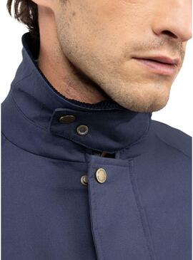 Parka El Ganso collo in velluto a coste blu navy per uomo.