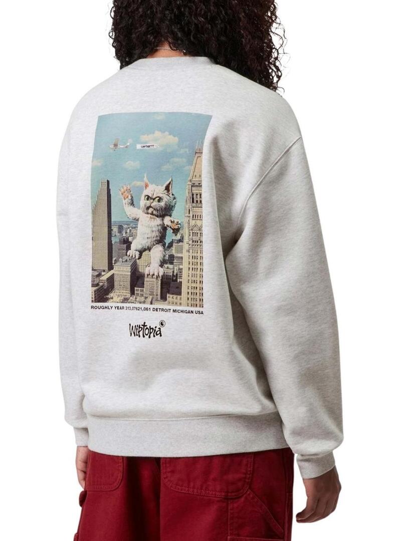 Felpa Carhartt Wip topia grigia per donna.