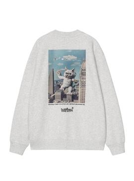 Felpa Carhartt Wip topia grigia per donna.