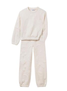 Tuta Mayoral imbottita beige per bambina