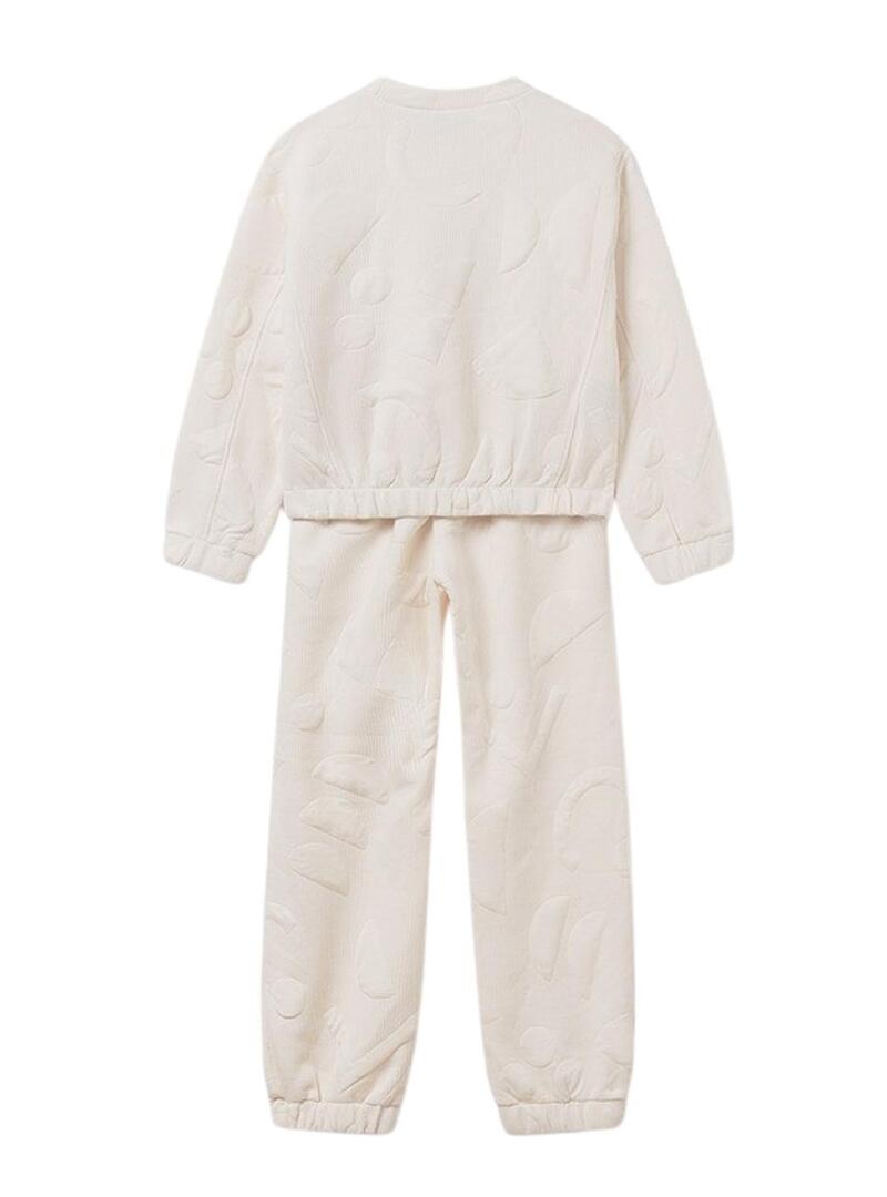 Tuta Mayoral imbottita beige per bambina