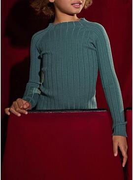 Maglietta Mayoral Tricot verde per ragazza