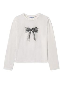 Maglietta Mayoral con fiocco bianco per bambina