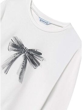 Maglietta Mayoral con fiocco bianco per bambina