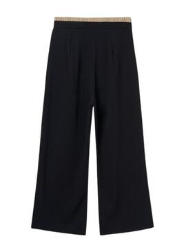 Pantaloni Mayoral neri a gamba larga per bambina