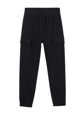 Pantaloni cargo neri Mayoral per bambina